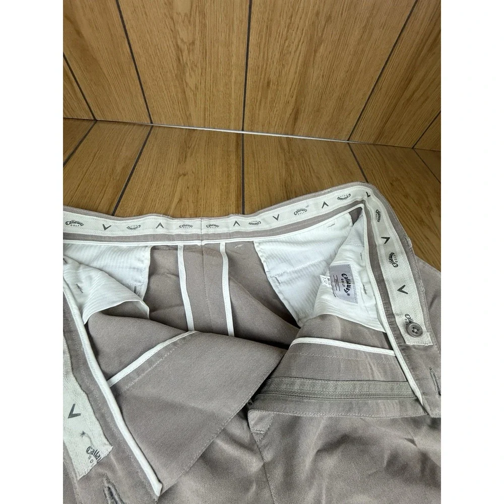 Callaway Straight Leg Performance Golf Pants‎ Tan Beige Mens 36x30